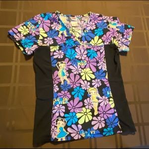 Betty Boop scrub top.